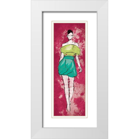 Runway Models White Modern Wood Framed Art Print with Double Matting by Rodriquez Jr, Enrique