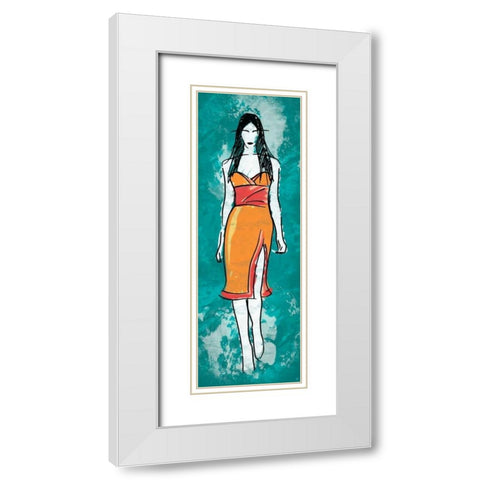 Runway Style White Modern Wood Framed Art Print with Double Matting by Rodriquez Jr, Enrique