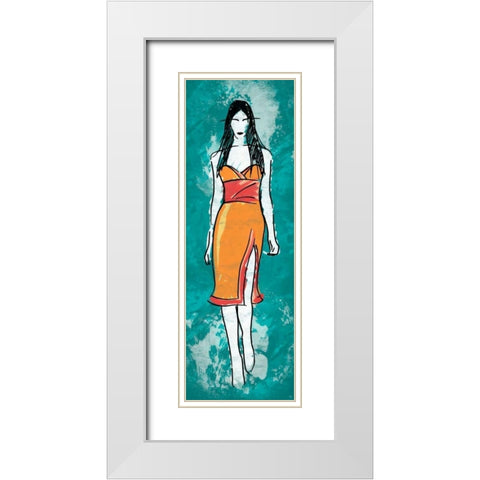 Runway Style White Modern Wood Framed Art Print with Double Matting by Rodriquez Jr, Enrique
