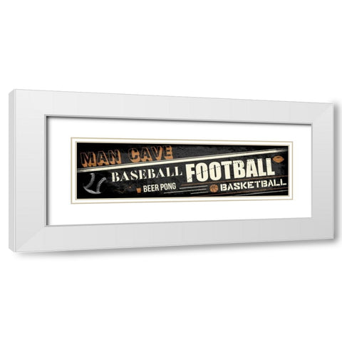 Mancave A White Modern Wood Framed Art Print with Double Matting by Rodriquez Jr, Enrique