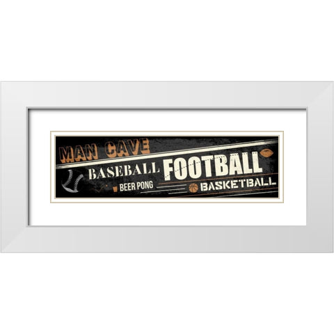 Mancave A White Modern Wood Framed Art Print with Double Matting by Rodriquez Jr, Enrique