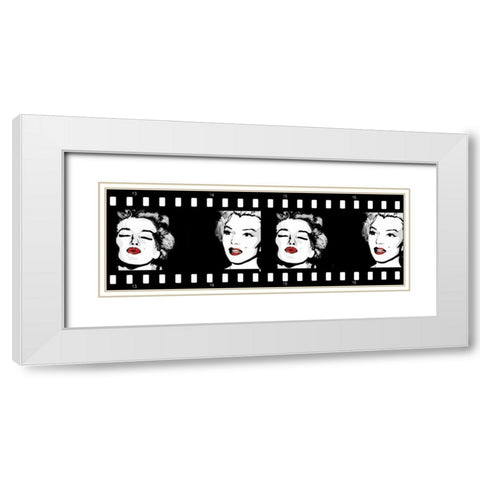 Monroe Strip 3 White Modern Wood Framed Art Print with Double Matting by Rodriquez Jr, Enrique