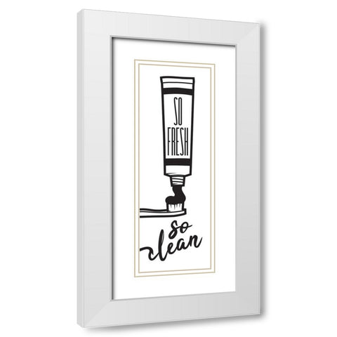 So Fresh So Clean White Modern Wood Framed Art Print with Double Matting by Rodriquez Jr, Enrique