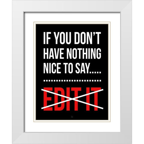 Edit It A White Modern Wood Framed Art Print with Double Matting by Rodriquez Jr, Enrique
