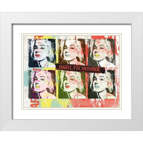 Monroe Painted A White Modern Wood Framed Art Print with Double Matting by Rodriquez Jr, Enrique