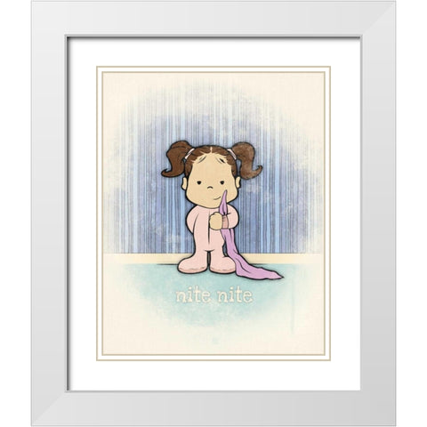 Niara 3 White Modern Wood Framed Art Print with Double Matting by Rodriquez Jr, Enrique