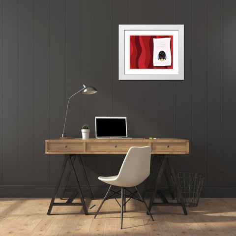 Just Wanted To Say White Modern Wood Framed Art Print with Double Matting by Rodriquez Jr, Enrique