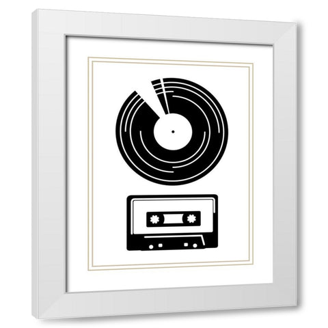 Music Entertainment White Modern Wood Framed Art Print with Double Matting by Rodriguez, Enrique