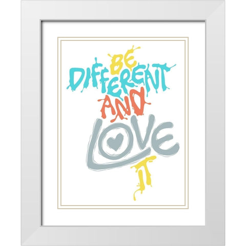 Love It White Modern Wood Framed Art Print with Double Matting by Rodriquez Jr, Enrique