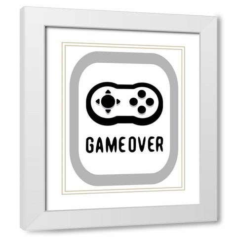 Game Over 2 White Modern Wood Framed Art Print with Double Matting by Rodriquez Jr, Enrique
