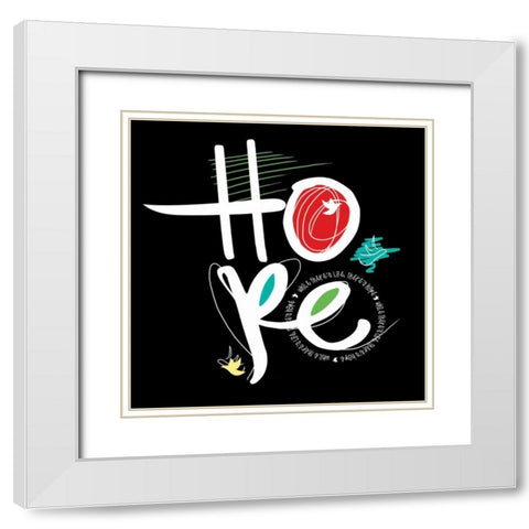 Love-Hope A White Modern Wood Framed Art Print with Double Matting by Rodriquez Jr, Enrique