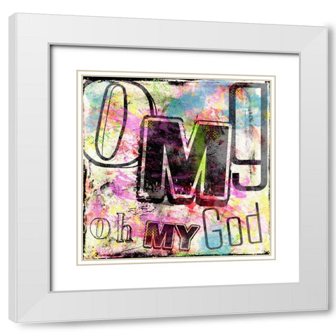 OMG White Modern Wood Framed Art Print with Double Matting by Rodriquez Jr, Enrique