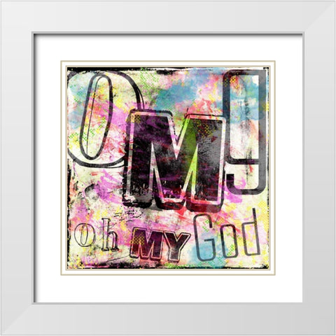 OMG White Modern Wood Framed Art Print with Double Matting by Rodriquez Jr, Enrique