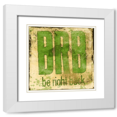 BRB F White Modern Wood Framed Art Print with Double Matting by Rodriquez Jr, Enrique