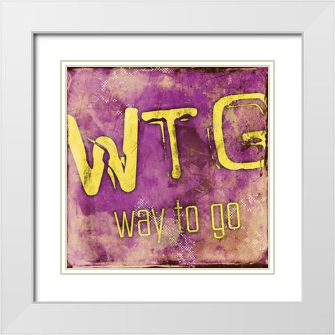 WTG White Modern Wood Framed Art Print with Double Matting by Rodriquez Jr, Enrique