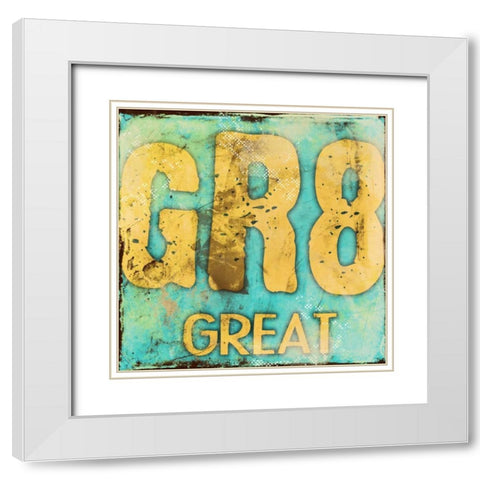 GR8 White Modern Wood Framed Art Print with Double Matting by Rodriquez Jr, Enrique