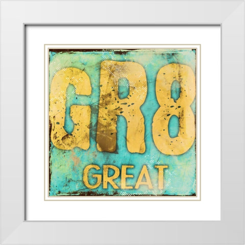 GR8 White Modern Wood Framed Art Print with Double Matting by Rodriquez Jr, Enrique