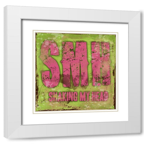 SMH White Modern Wood Framed Art Print with Double Matting by Rodriquez Jr, Enrique