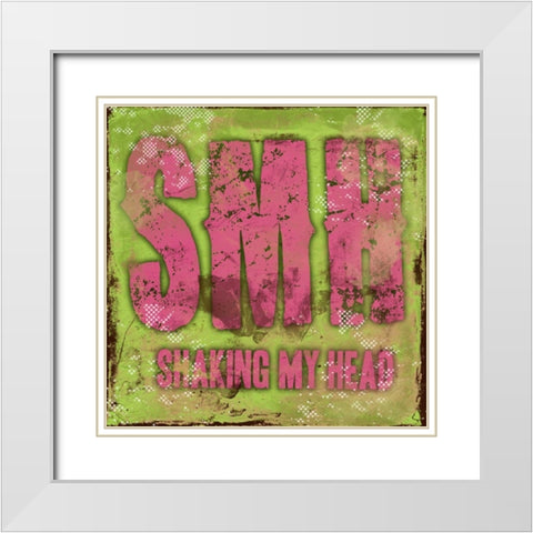 SMH White Modern Wood Framed Art Print with Double Matting by Rodriquez Jr, Enrique