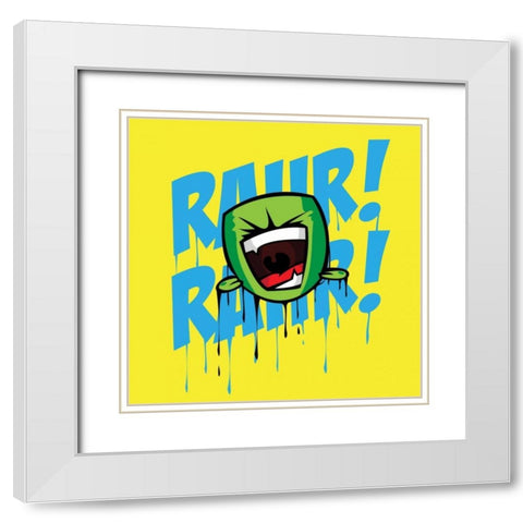 Rahr C White Modern Wood Framed Art Print with Double Matting by Rodriquez Jr, Enrique