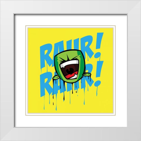 Rahr C White Modern Wood Framed Art Print with Double Matting by Rodriquez Jr, Enrique