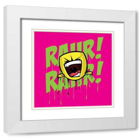 Rahr D White Modern Wood Framed Art Print with Double Matting by Rodriquez Jr, Enrique