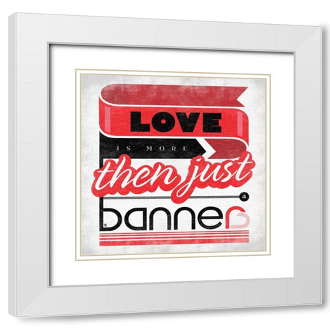 Love Beyond Love White Modern Wood Framed Art Print with Double Matting by Rodriquez Jr, Enrique