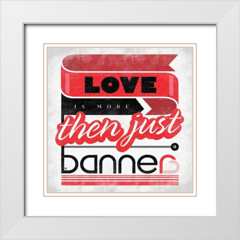 Love Beyond Love White Modern Wood Framed Art Print with Double Matting by Rodriquez Jr, Enrique