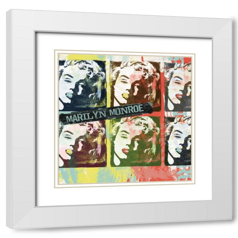 Monroe Figures 2 White Modern Wood Framed Art Print with Double Matting by Rodriquez Jr, Enrique