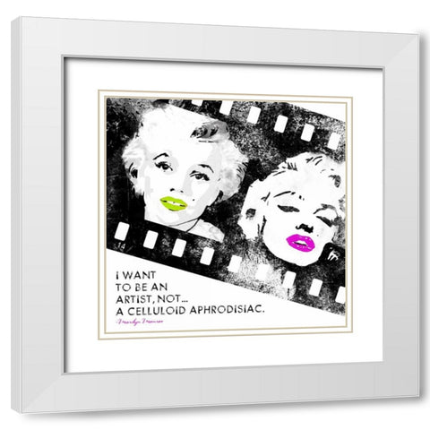 Celluloid Aphrodisiac A2 White Modern Wood Framed Art Print with Double Matting by Rodriquez Jr, Enrique