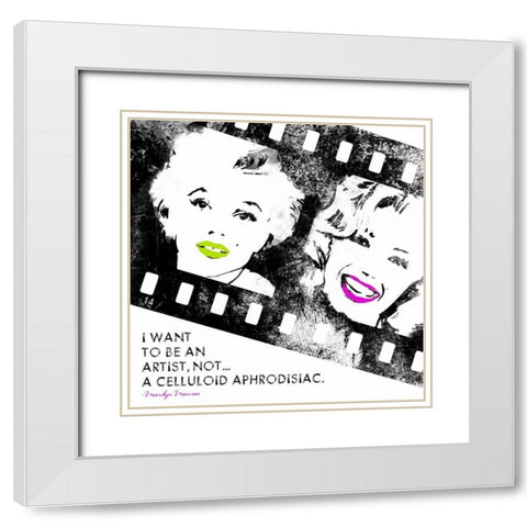 Celluloid Aphrodisiac A White Modern Wood Framed Art Print with Double Matting by Rodriquez Jr, Enrique