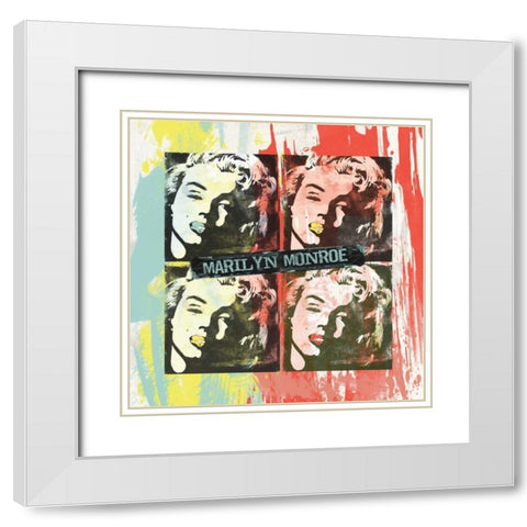 Monroe Painted G White Modern Wood Framed Art Print with Double Matting by Rodriquez Jr, Enrique