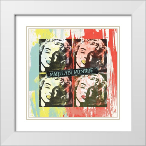 Monroe Painted G White Modern Wood Framed Art Print with Double Matting by Rodriquez Jr, Enrique
