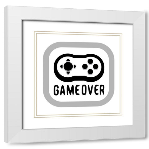 Game Over White Modern Wood Framed Art Print with Double Matting by Rodriquez Jr, Enrique
