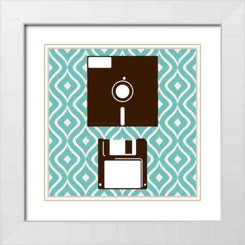 Computer Entertainment 2 Retro White Modern Wood Framed Art Print with Double Matting by Rodriquez Jr, Enrique