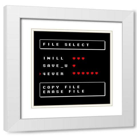 I Will Save U White Modern Wood Framed Art Print with Double Matting by Rodriquez Jr, Enrique