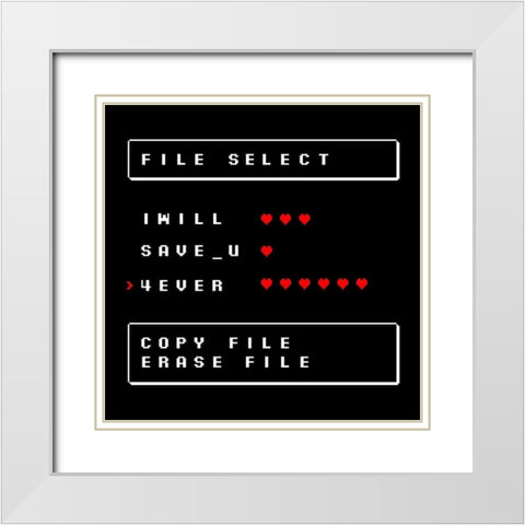 I Will Save U White Modern Wood Framed Art Print with Double Matting by Rodriquez Jr, Enrique