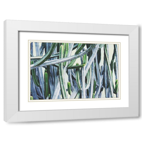 Green Crush I White Modern Wood Framed Art Print with Double Matting by Urquhart, Elizabeth