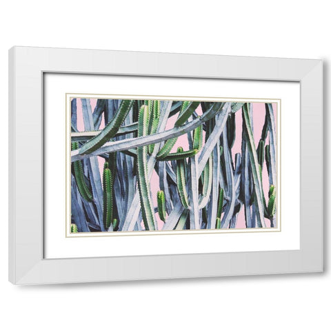 Pink Crush I White Modern Wood Framed Art Print with Double Matting by Urquhart, Elizabeth