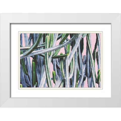 Pink Crush I White Modern Wood Framed Art Print with Double Matting by Urquhart, Elizabeth