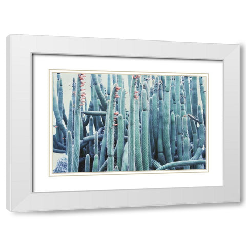 Green Crush IV White Modern Wood Framed Art Print with Double Matting by Urquhart, Elizabeth