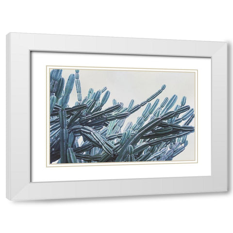 Green Crush VII White Modern Wood Framed Art Print with Double Matting by Urquhart, Elizabeth