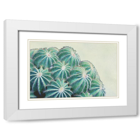 Green Crush II White Modern Wood Framed Art Print with Double Matting by Urquhart, Elizabeth