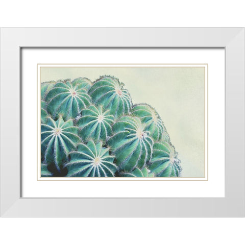 Green Crush II White Modern Wood Framed Art Print with Double Matting by Urquhart, Elizabeth