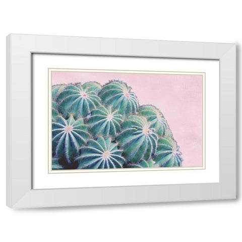 Pink Crush II White Modern Wood Framed Art Print with Double Matting by Urquhart, Elizabeth