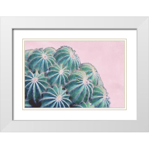 Pink Crush II White Modern Wood Framed Art Print with Double Matting by Urquhart, Elizabeth