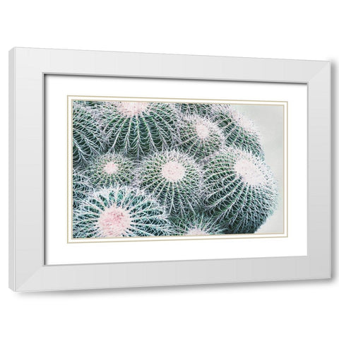 Green Crush III White Modern Wood Framed Art Print with Double Matting by Urquhart, Elizabeth
