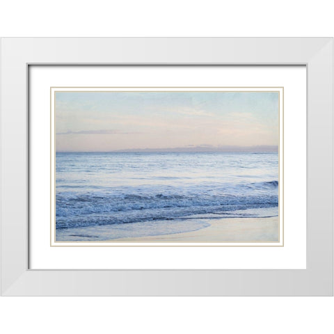 Coastal Evening I White Modern Wood Framed Art Print with Double Matting by Urquhart, Elizabeth