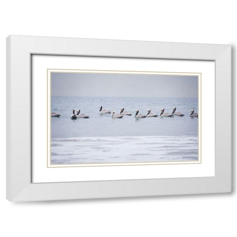 Misty Morning I White Modern Wood Framed Art Print with Double Matting by Urquhart, Elizabeth