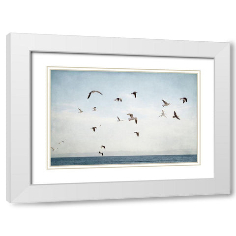 Soar I White Modern Wood Framed Art Print with Double Matting by Urquhart, Elizabeth